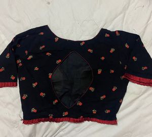 Rose Printed Blouse Bust Upto 36