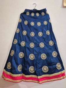 Pink and Navy Blue Lehenga Choli set