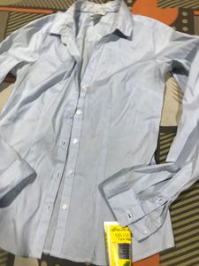 Light Blue Button-Up Shirt h and m facewash free