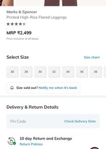 M&amp;S Stylish Maroon Geometric Pattern Pants