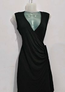 Chic Black Wrap Dress