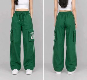 Green Cargo Style Track Pants
