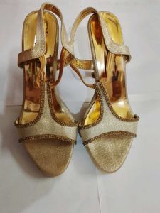 ✨ MaySun Champagne Gold Party Wear Heels✨