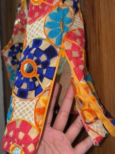 Bohemian Embroidered Blouse with Mirror Work