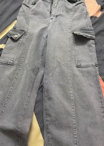 Stylish Grey Cargo Jeans