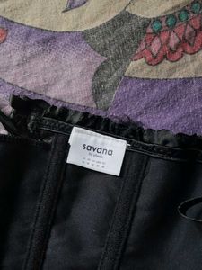 Black Brocade Corset Top