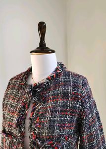 💥Price Drop💥 Multicolor Fringe Tweed Blazer