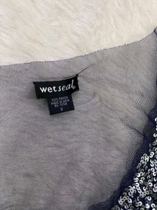 Vintage Sequined Mesh Camisole Tank Top