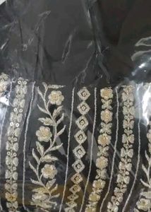 Elegant Black &amp; Gold Sharara suit