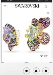 NEW 100% OG Swarovski Flower Crystal Earrings