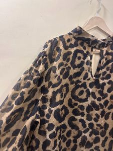 Animal Print Chiffon Blouse