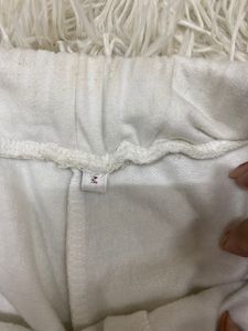 Women's White Hoodie with Purple Paisley Accents