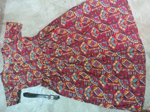 Boho Print Midi Dress with Belt