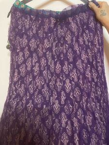 Beautiful Purple fishcut lehnga and duppta