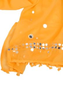Yellow Mirror Work Dupatta