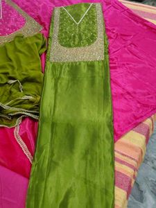 Green Kurta Set with Dupatta