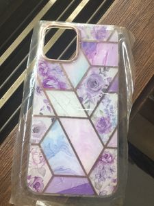 IPhone12ProMax Purple Floral Geometric Phone Cover Case