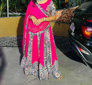 Navratri saleeee💥💥  Pink Ethnic lehenga set
