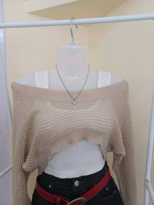 Sheer Knit Cropped Sweater