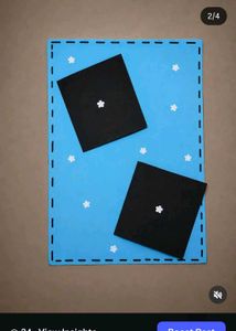 Abstract Blue &amp; Black Wall Art