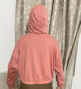 Cute Pink Cropped Hoodie