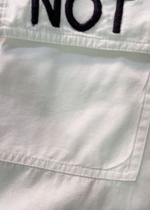 Zudio White Cropped Shirt with "NOT YOU" Text