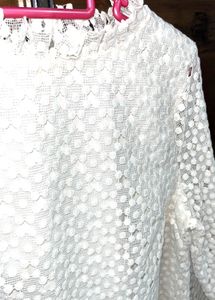 Elegant White Lace Top