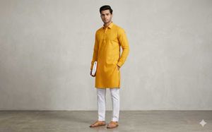 Men's Yellow Kurta Set