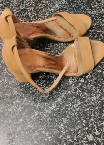 Tan Heeled Sandals