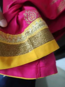 Ethnicity Vibrant Pink Ethnic Skirt with Gold .