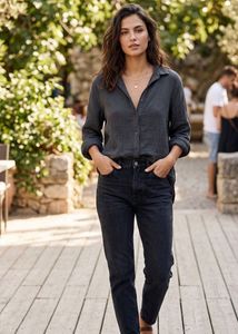 Classic Charcoal Grey Button-Up Shirt