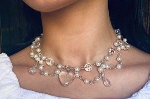 Charming Pearl & Crystal Charm Necklace