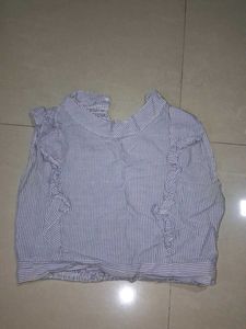 Striped Ruffle Sleeve Top