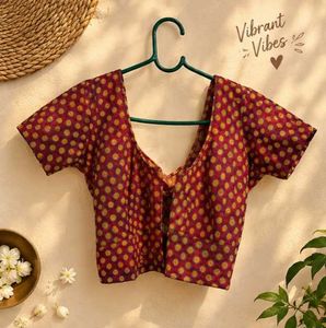 Designer Polka Dot Ethnic Blouse