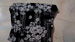 Flowy Black &amp; White Floral Pants