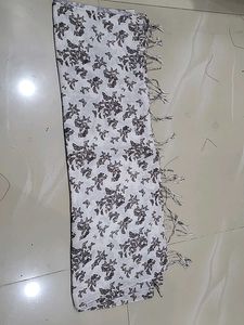 Butterfly Print Scarf with Tassels