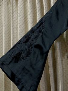 Elegant Black Embroidered Abaya