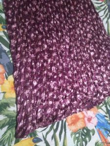 Elegant Floral Pleated Maxi Skirt