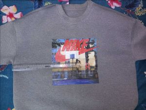 Grey  Nike Style Graphic Unisex Sweatshirt