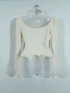 MNG Crop White Top (Women's)