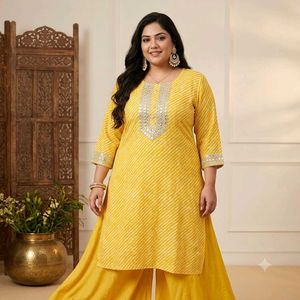 Jaipuri Leheriya Kurta Set