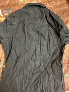 Levi's Black Denim Shirt Dress