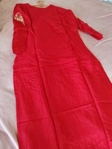 Elegant Red jordosi embroidary Kurta