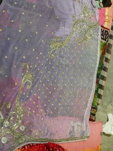 Embellished Lavender Saree
