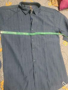 Men's Blue Striped Shirt And Pant Combo