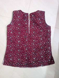 Embroidered Maroon top