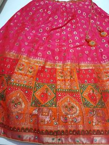 Vibrant Indian Lehenga Skirt
