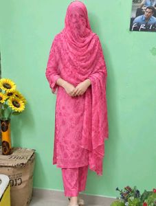 Pretty Pink Printed Scarf