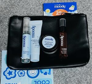 Moody Pouch + Mist + Sunscreen + Moisturizer + EDP