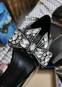 Sparkling Bow Heeled Pumps